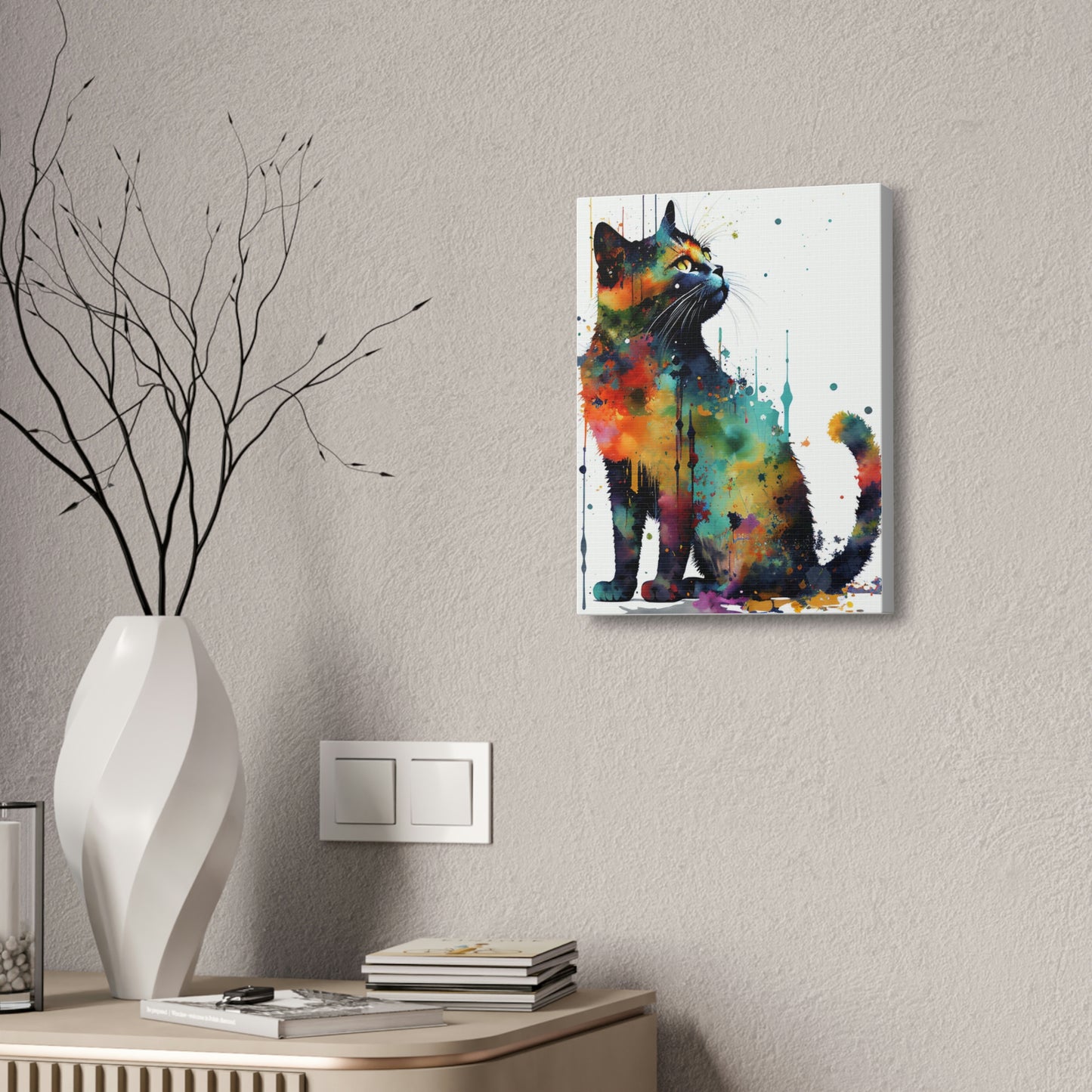 Colored Splat Full Cat