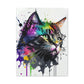 Colored Splat Cat Bust