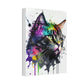 Colored Splat Cat Bust